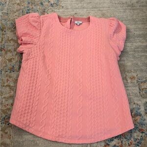 Pink Quilted Blouse with Relaxed Fit
